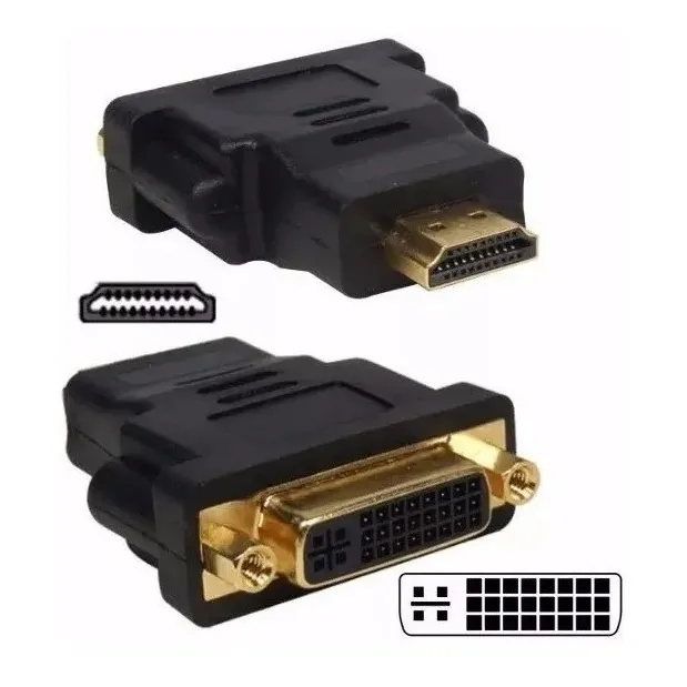 Adaptador Convertidor Dvi Hembra 24+5 Pines A Hdmi Macho Pc