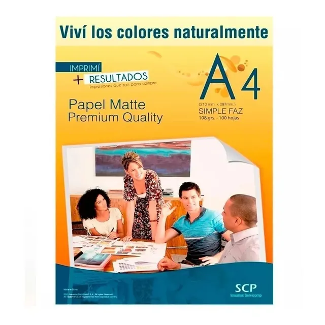 PAPEL FOTOGRAFICO MATE 108 GRAMOS RESMA X 100 HOJAS