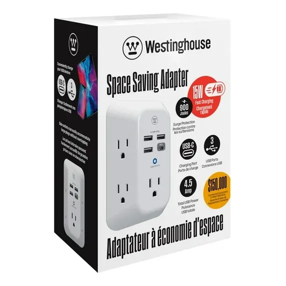 Protector Westinghouse Carga Rapida Celular Usbc 15w 5tomas