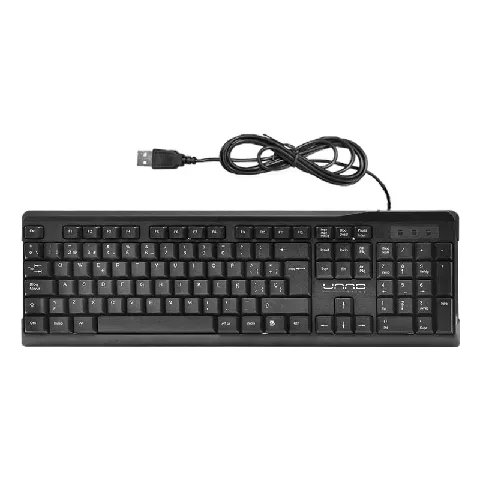 Teclado Unno Techno Kb6701bk Usb Español Negro