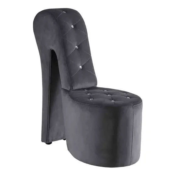 Best Master Furniture Silla Terciopelo Tacon Alto Tachuela
