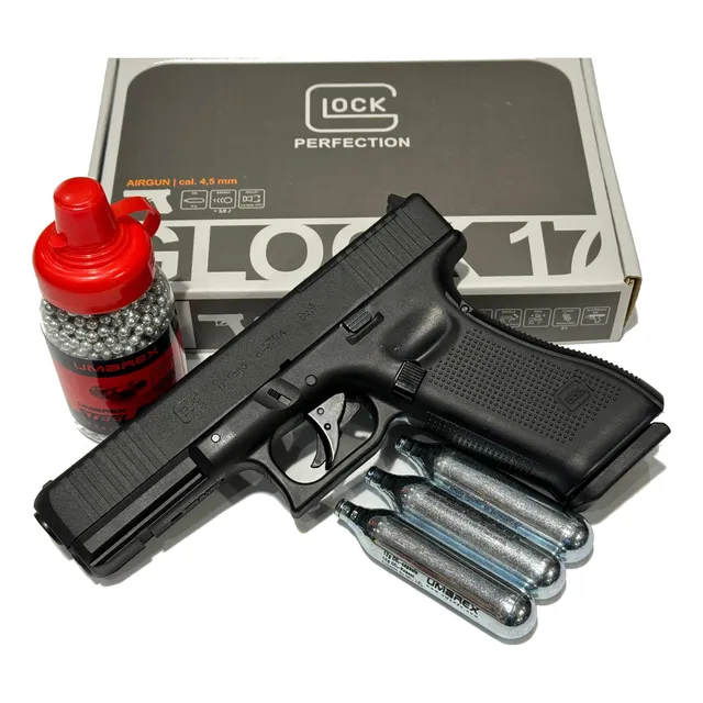 Pistola Co2 Umarex Glock 17 Gen4 Blowbak 21 Tiros + Combo