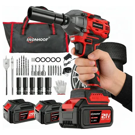 Chave De Impacto Bateria Furadeira E Parafusadeira Brushless Vermelho 110/127/220v 60hz