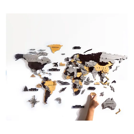 Puzzle 3d Mapa Mundi -g- Black