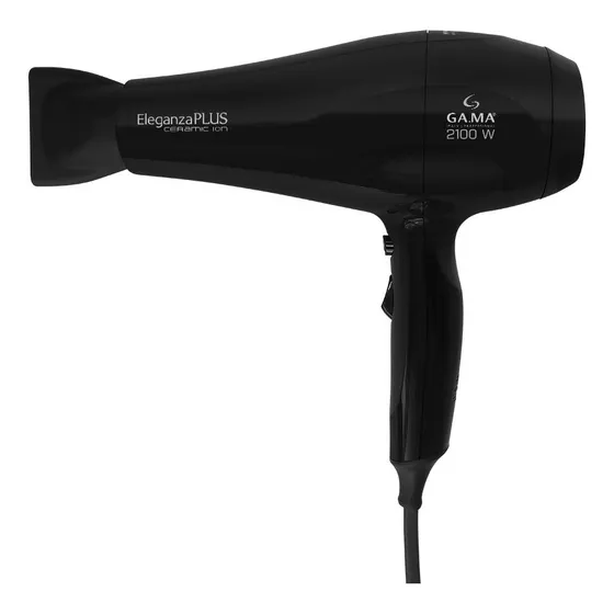 Secador De Cabelo Gama Eleganza Plus Ceramic Íon 3 Níveis Cor Preto 127v