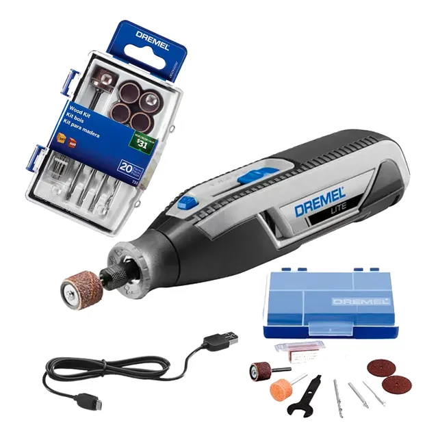 Dremel Lite 7760 + Kit De 20 Acc Madera 733 + 10 Accesorios