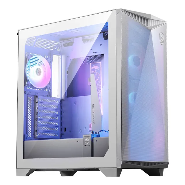 Gabinete MSI MPG GUNGNIR 300R AIRFLOW WHITE 4 Ventiladores Color Blanco