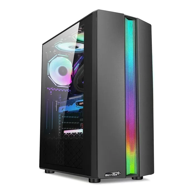 GABINETE GAMER RGB SENTEY S20 LATERAL ACRILICO S20-SF COLOR NEGRO