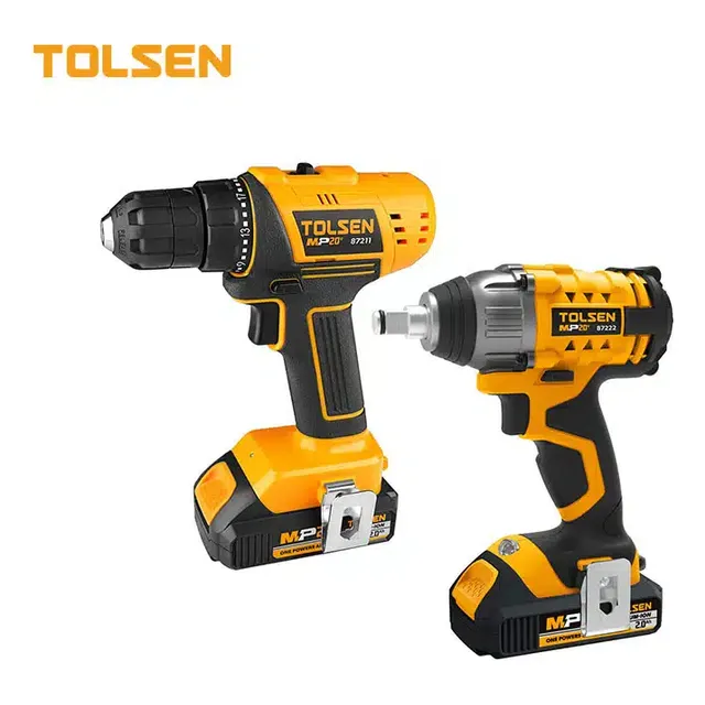 Kit Combinado Taladro - Llave Inalámbrico 3/8  Tolsen