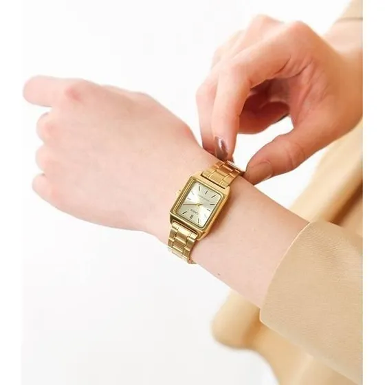 Reloj Casio Quartz Ltpv007 Dama Dorado