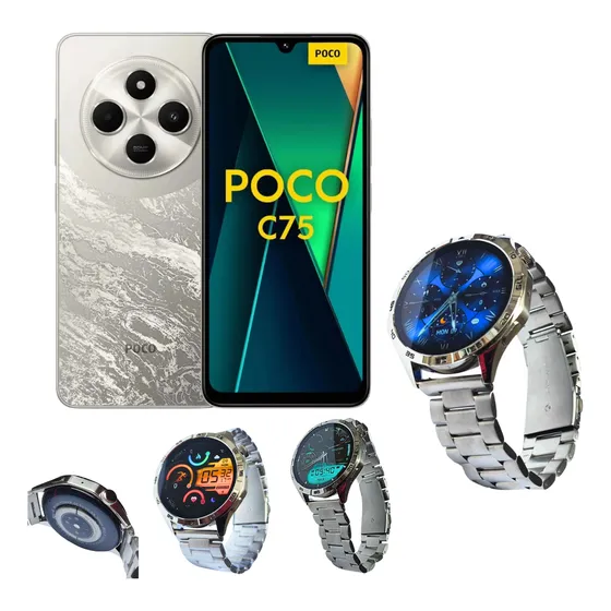 Xiaomi Poco C75 8gb Ram 256gb Con Smartwatch Clasico G-tide Power. Esmeralda