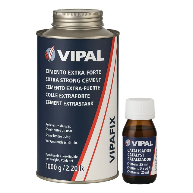 Cola Cimento Vipafix 1kg + Catalisador 60 Vipal