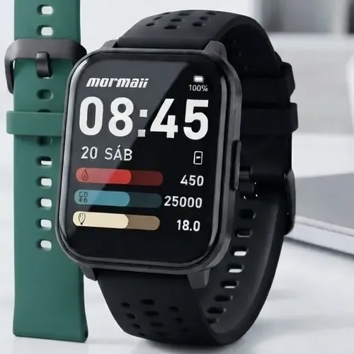 Smartwatch Zeblaze Vibe 7 Preto com Pulseira de Silicone e Monitor