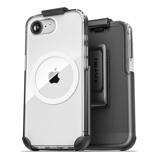 Funda Magsafe Transparente Para iPhone 16e Con Clip De Cinturon Funda Magsafe Transparente Para iPhone 16e Con Clip De Cinturon