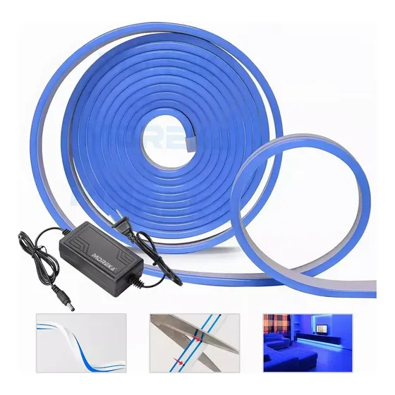 Barra De Luz Led Flexible Neón 5m Manguera 12v Luz Multicolo