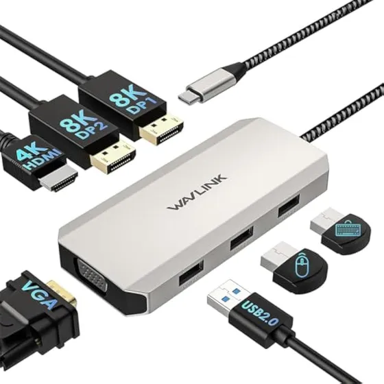 Estación De Acoplamiento Usb C Monitor De Doble