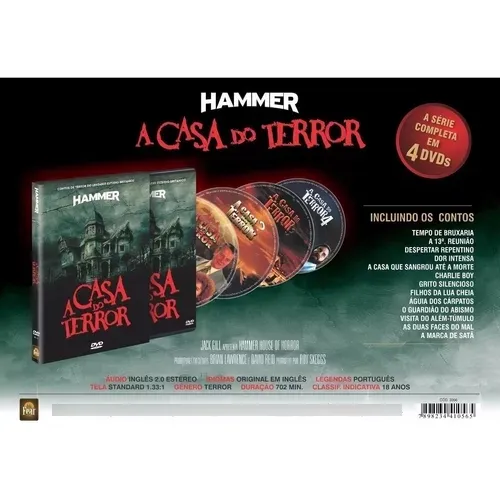 Dvd A Casa Do Terror Da Hammer Original Lacrada 4 Discos 