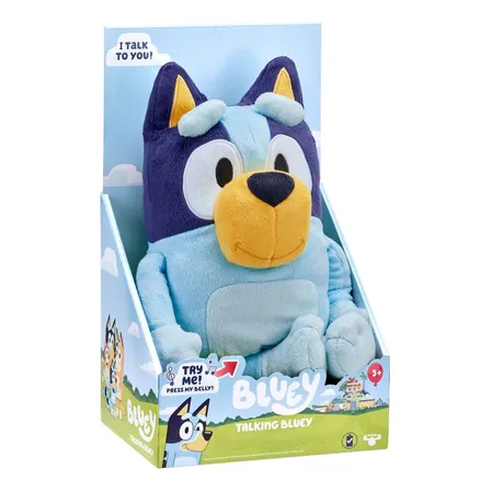 Peluche 23 Cm. De Alto Con Efectos De Sonido Bluey. Celeste
