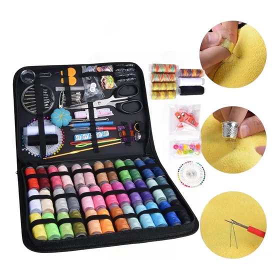 Set De Costura Estuche Aguja Hilos Tijera Veoquiero Hilos Variado