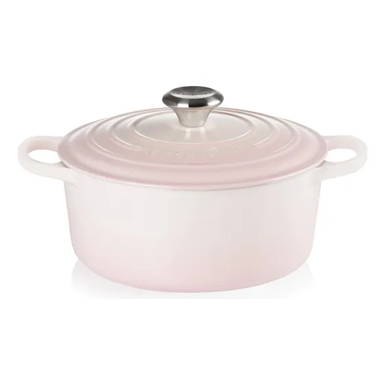 Cacerola Redonda Hierro Fundido 4.5 Cuarto Galon Color Rosa