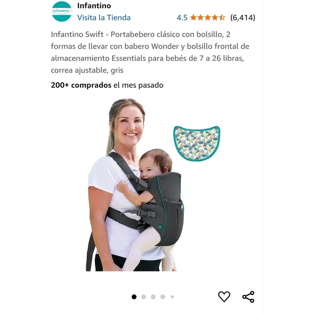 Porta Bebé Infantino Cargador Ajustable