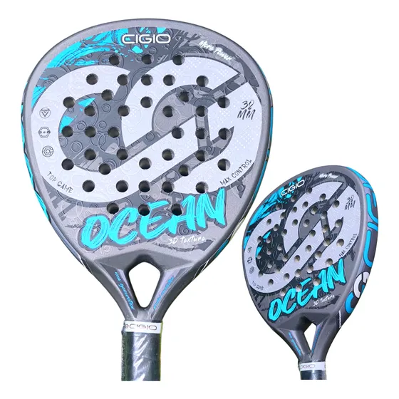 Paleta De Padel Cigio Ocean Importada Con Relieve 3d