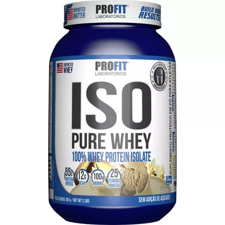 Whey Protein 100% Isolado - Iso Pure Whey 907g - Profit Labs Baunilha