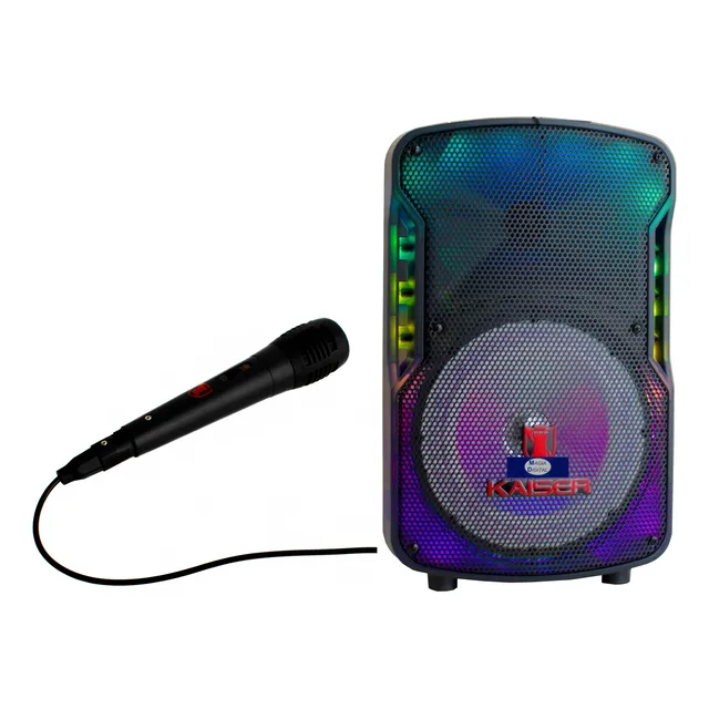 Bocina Bluetooth 8pulg Kaiser Ksw-1009 6200w Rgb Fm Microfon