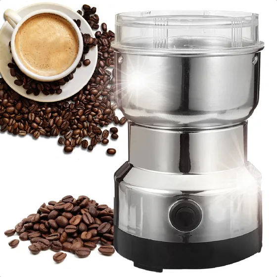 Moedor De Café Grãos Triturador Sementes Elétrico 127v Automático Aço Inox Marca Ecomixshop