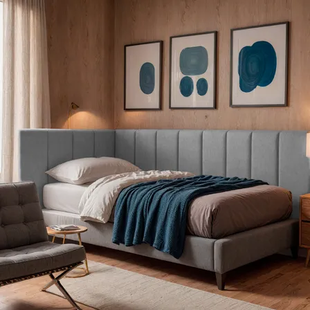 Cabeceira Modular Em L Para Cama Box Solteiro Kit 15 45x20cm