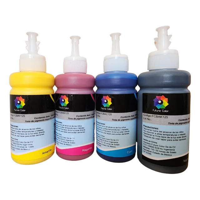 4 Kit 125ml Tinta Uso Eps Brot Can Hp Base Aceite Dur