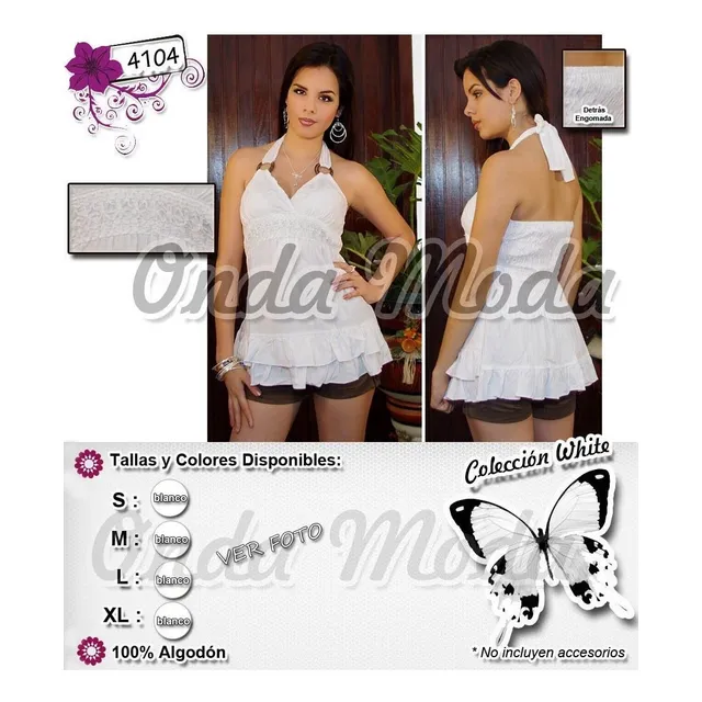 Ropa Blanca Playera Vestido Blusas Blusones Playa Moda