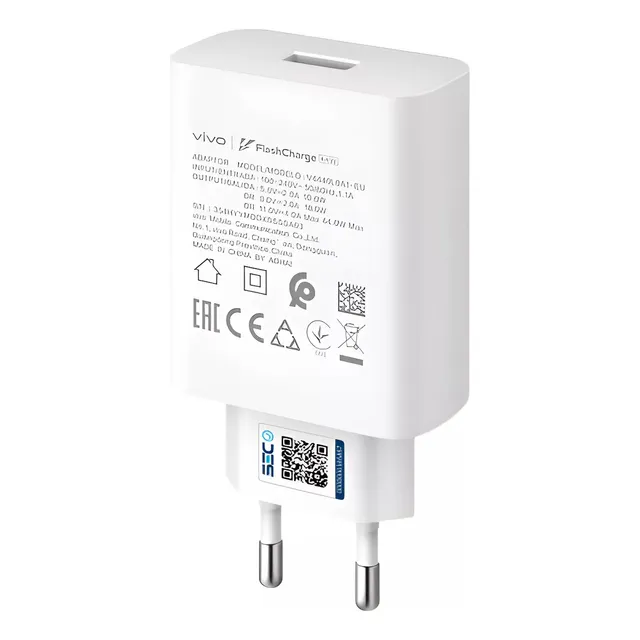 Cargador Vivo 44w Flash Charger + Cable Tipo C Blanco