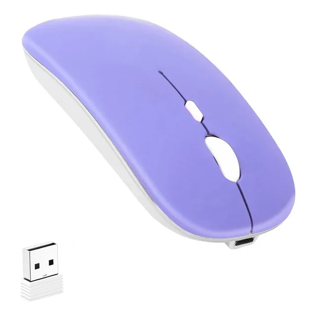 Mouse De Carregamento Silencioso Sem Fio 2.4g+bluetooth 5.0