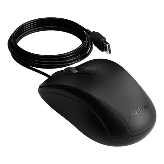 Mouse Click Silencioso Com Fio Intelbras 3 Anos De Garantia