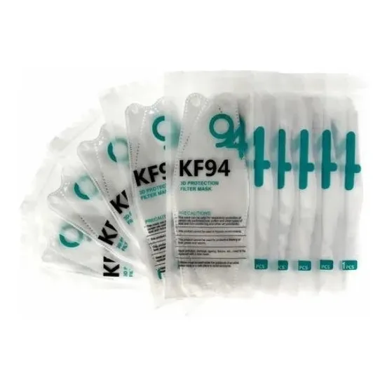 100 Cubrebocas Kf94 Color Blanco