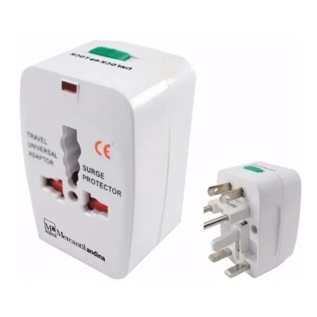 Adaptador Corriente Universal Viaje Usa Asia Europa Enchufe
