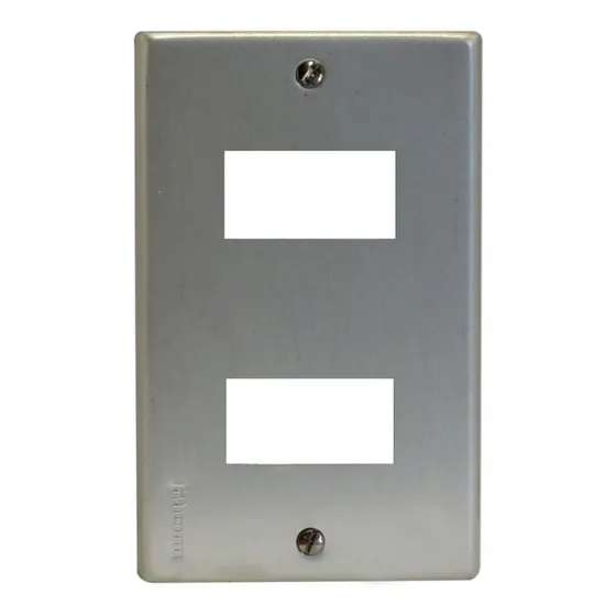 Tapa De Aluminio Horizontal Bticino 503/2sr 2 Switch 