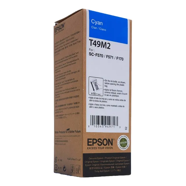 Tinta Epson Cian T49m220 140 Ml Sublimación F170 F570 F571