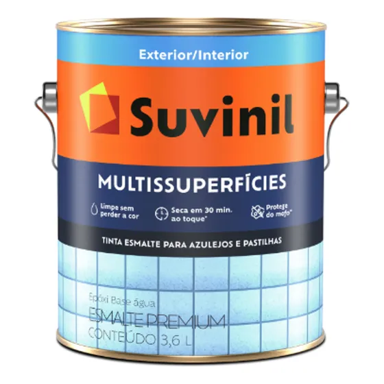 Tinta Epoxi Ace Bco 3,6l Multissuperficies/suvinil Acabamento Acetinado Cor Branco