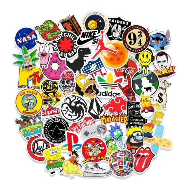 51 Adesivos Carro Retro Moto Caminhão Bike Skate Nerd+brinde