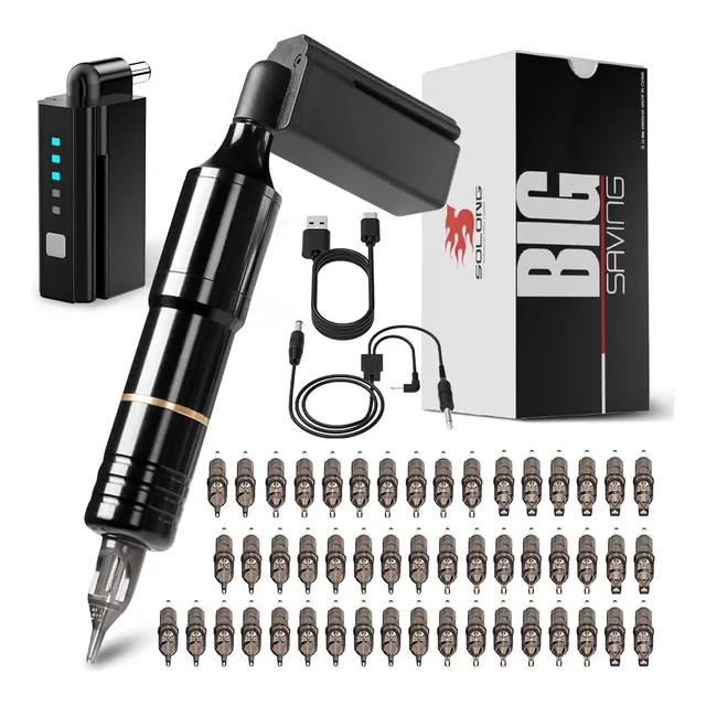 Solong Tatuaje Pen Kit Máquina De Ametralladora Mgclu