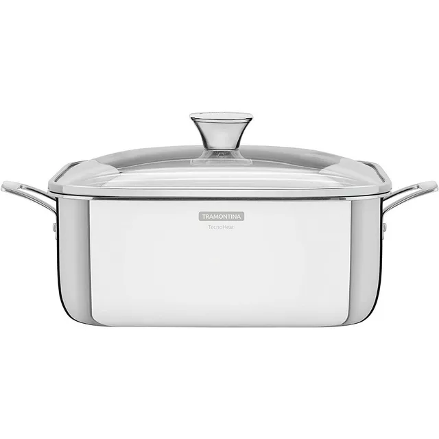 Cacerola Olla Cuadrada De Acero Inoxidable 7.3lt Tramontina 