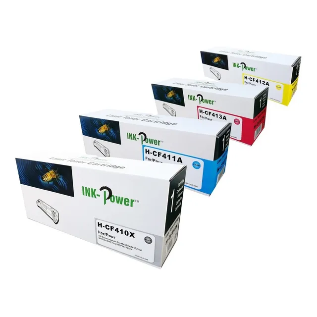 Pack 4 Toner Ink-power 410 Cf410x 411a 412a 413a