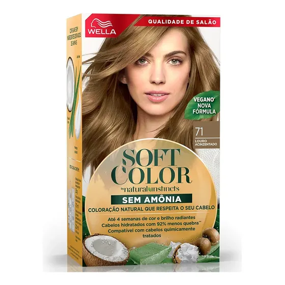 Tonalizante Soft Color 71 Louro Acizentado Wella Tom Louro Acinzentado