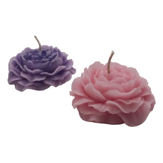 Par Velas Peonia Aromatica Para Regalo Rosa Y Lila Par Velas Peonia Aromatica Para Regalo Rosa Y Lila