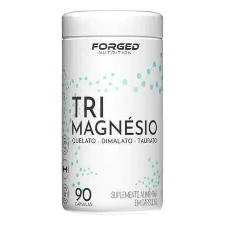 Tri Magnésio Quelato Dimalato Taurato 90 Cápsulas Alta Absorção - Forged Nutrition Sem Sabor