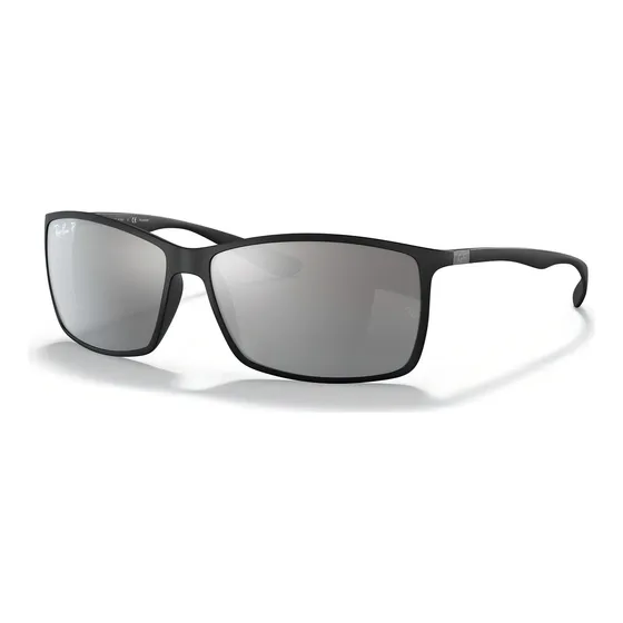 Óculos de sol polarizados Ray-Ban RB4179 tamanho Standard armação matte black y lente silver