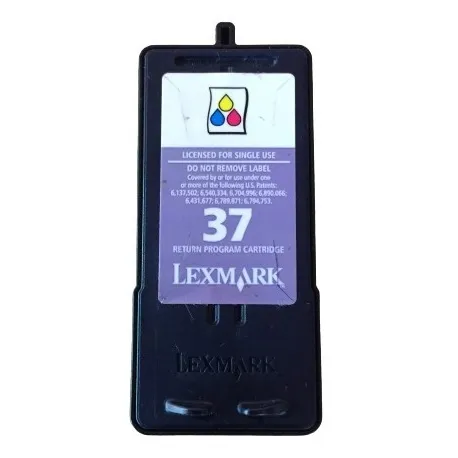 Cartucho Lexmark Color 37 Original Usado Vacío