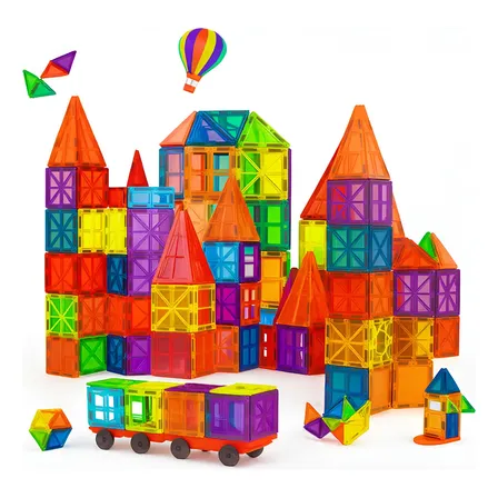Bloques Magnéticos Para Armar 100 Piezas Construcción Tiles 100